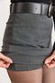 Women's Anthracite Belt Detailed Mini Skirt with Shorts Etk-19000364 - 3