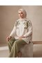 Embroidered Stone Linen Suit - 2