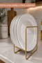 4-Piece Matte Gold Dish Rack Organizer, Plate Rack Set, Countertop Plate Organizer, Drying Rack Rustproof - 2