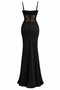 Black Waist Lace Detail Long Dress - 2Y2494 - 2