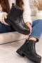 Black Furry Daily Comfortable Cold and Waterproof Sturdy Guaranteed Non-Slip Sole Boots