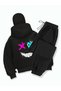 Ninja Masked Hooded 2-Piece Men's Tracksuit Set – Black Oversized Comfortable Slim Fit - 3