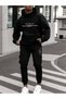 Paris Printed Men's Fleece-Lined 2-Piece Tracksuit Set |   Comfortable Street & Sports Style Winter