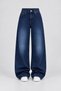 Women's High Waist Washed Wide Leg Jean Trousers