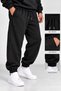Men's Oversize Hooded Cotton Tracksuit Set with 3 Thread Rastered Elastic Cuffs and Pockets - 6