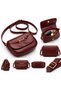Burgundy Vintage Model Women's Crossbody Bag - 2