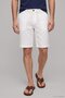 Remparts White 100% Linen Bermuda Shorts