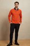 Alezio Orange 100% Cotton Sweatshirt - 3