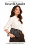 Nora Women's Portfolio Handbag - Patterned Clutch Bag with Wrist Strap - 7
