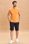 Pahoa Orange Cotton Judge Collar T-Shirt - 3