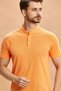 Pahoa Orange Cotton Judge Collar T-Shirt - 2