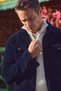 Gunnar Navy Blue Cotton Velvet Outer Shirt - 2
