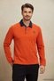 Alezio Orange 100% Cotton Sweatshirt - 2