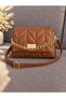 Women's Brown 2-Compartment Shoulder Bag