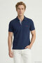 Barbados Navy Blue 100% Cotton Polo T-Shirt