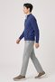 Knit Indigo Cotton Zippered Sweater - 3