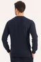 Oland Navy Blue 100% Cotton Crew Neck Sweater - 5