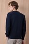 Breviks Navy Blue 100% Cotton Crew Neck Sweater - 6