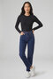 Theodora Black 100% Cotton Basic Sweatshirt - 4