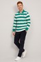 Liberta Off-White - Green 100% Cotton Polo Sweatshirt - 2