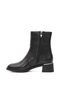 Women's Leather Ankle-Length Mid-Heel Boots - 5