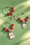 New Year's Charm Multi-Purpose Goblet Ring - Napkin Charm - Earring Set 3-Pack