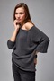Women's Off-Shoulder Mercerized Comfortable Fit Sweater - 4