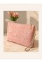 Women's Pink Laced Portfolio Bag - 5