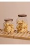 Glass Jar with Wooden Lid 13X15 cm Cam0504
