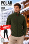 Unisex Windproof 3-Pocket Pro Outdoor Full-Zip Fleece Jacket Cardigan