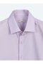 Light Pink Regular Fit Long Woven Casual Cotton Blend Shirt - 7