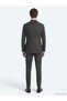 Black Patterned Modern Fit Linen Blend Suit - 4