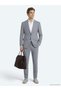 Blue Striped Modern Fit Wool Blend Suit - 3