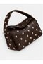 Women's Brown Nila Model Studded Hand & Shoulder Bag