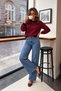 Women's Crew Neck Striped Knitwear Sweater - 5