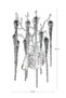 Laura Chrome Crystal Stone Modern Design Water Drop Stone Wall Lamp Living Room Sconce - 5
