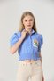 Blue Pocket Embroidered Shirt |   Vmd2482 - Blue - 3