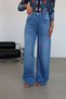 Elastic Waistband Grind-Washed Jeans - 5