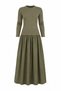 Poplin Dress with Knitwear on Top