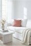 Newline Throw Pillow Cover Plain Striped 45X45 Salmon