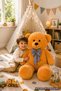 Big Teddy Bear with Brown Bow Tie 130 Cm