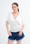 V-Neck Gathered Blouse P0957 - 5