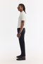 Men's Ecru Non-Curling Polo Collar Buttonless Regular Fit T-Shirt A61Y1084 - 3