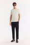 Men's Ecru Crew Neck Cotton Elastane Regular Fit T-Shirt A61Y1023 - 6