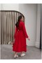 Poplin Fabric Belted Shirt Dress - 5