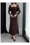 Lace Sleeve Off-Shoulder Dress - 3