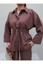 Tie Waist Shirt Pants Set - 3