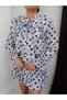 Polka Dot Collar Ruffle Shirt - 3