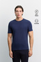 Men's Navy Blue Crew Neck Soft Touch Basic Regular Fit T-Shirt A62Y1037