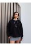 Black Oversize Raised Sweatshirt - 4